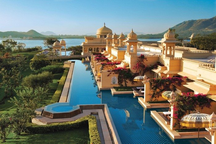 Sunrise over the deluxe rooms with semi private pool at the ultra luxurious Udaivil‚s Oberoi Hotel. Udaipur. This hotel has been voted the 3rd best hotel in the world by Travel and Leisure Magazine. India. Profile Photos of Hotel Bookings just got quicker and easier with A4atravel.com! 1st Floor, Building Number 27 Hauz Khas Village New Delhi-110016 - Photo 1 of 1 Sunrise over the deluxe rooms with semi private pool at the ultra luxurious Udaivil‚s Oberoi Hotel. Udaipur. This hotel has been voted the 3rd best hotel in the world by Travel and Leisure Magazine. India. Profile Photos of Hotel Bookings just got quicker and easier with A4atravel.com! 1st Floor, Building Number 27 Hauz Khas Village New Delhi-110016 - Photo 1 of 1