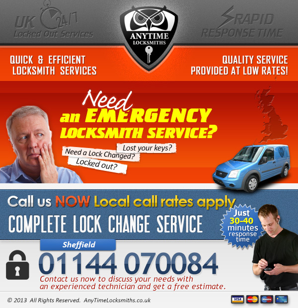 http://www.anytimelocksmiths.co.uk/sheffield.asp Anytime Locksmiths | 01144 070084 of Anytime Locksmiths Bailey St - Photo 2 of 3