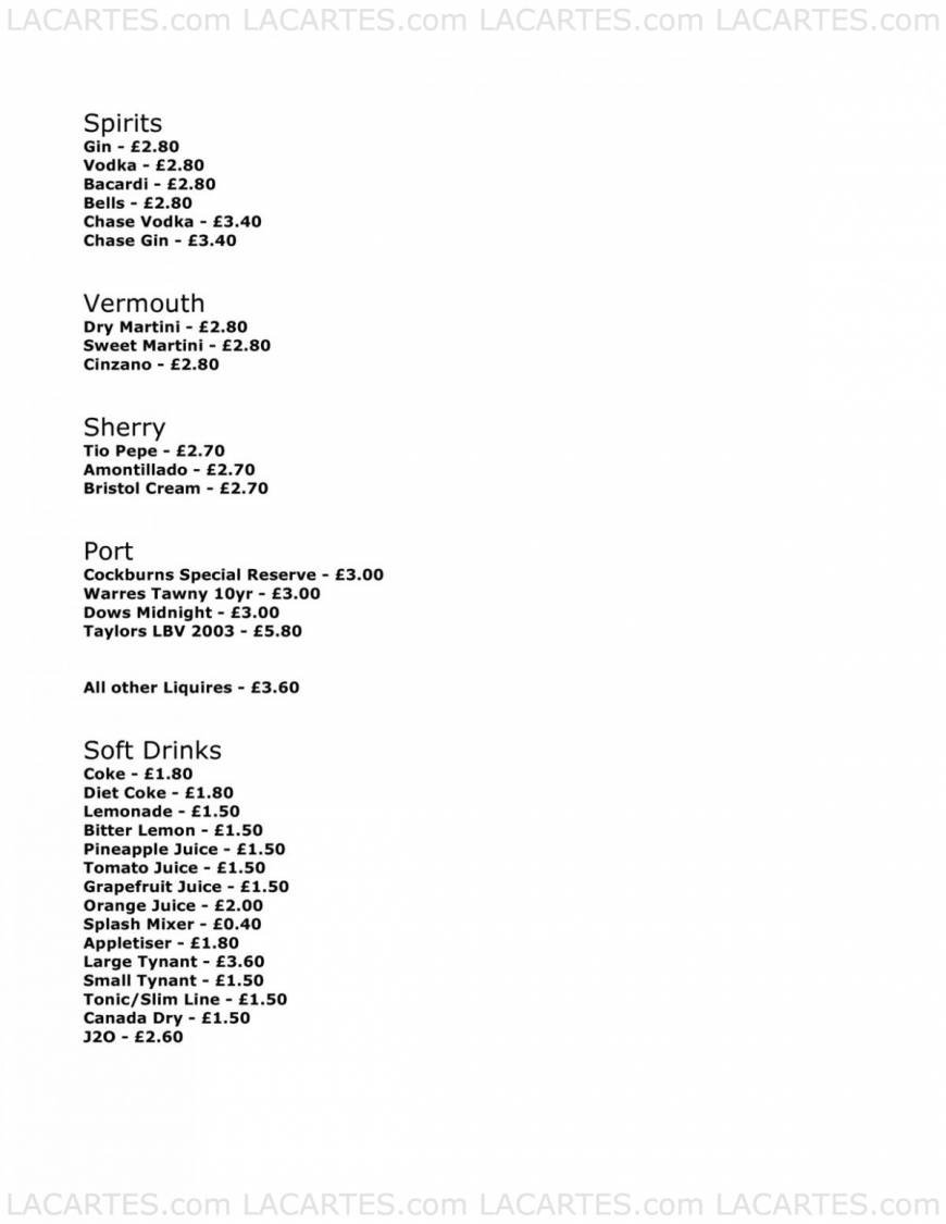  Pricelists of Pier 39 Restaurant 290 - 292 Lichfield Road Mere Green  - Photo 15 of 15