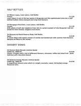 Menus & Prices, Pier 39 Restaurant,  Sutton Coldfield 