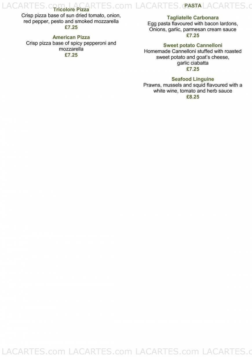  Pricelists of Pinocchios Restaurant 11 St Benedicts St  - Photo 5 of 11