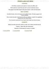 Menus & Prices, Pinocchios Restaurant, Norwich