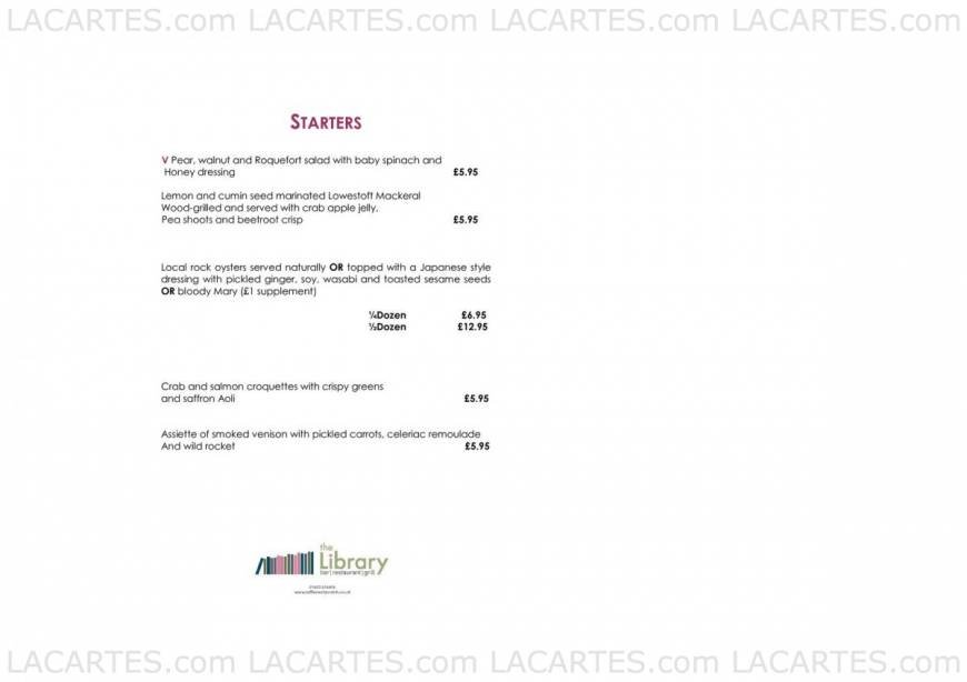  Pricelists of The Library Bar and grill 4A Guildhall Hill - Photo 6 of 18