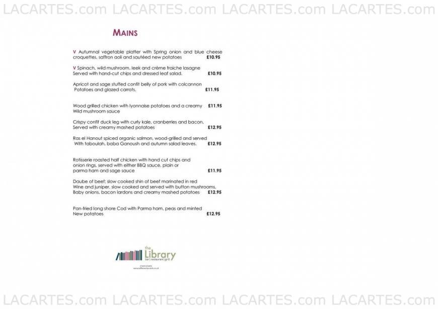  Pricelists of The Library Bar and grill 4A Guildhall Hill - Photo 7 of 18