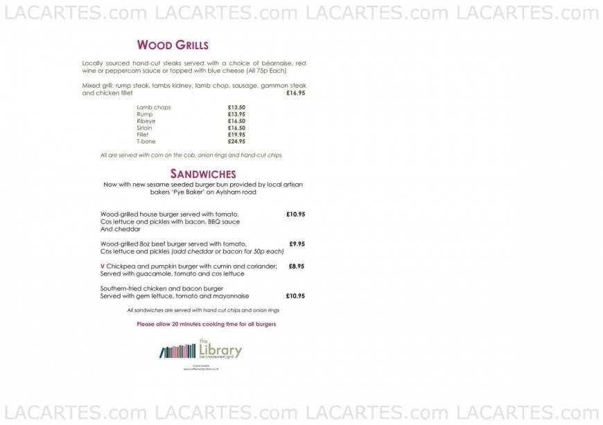  Pricelists of The Library Bar and grill 4A Guildhall Hill - Photo 8 of 18