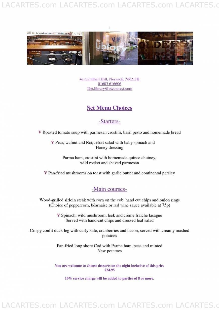  Pricelists of The Library Bar and grill 4A Guildhall Hill - Photo 12 of 18