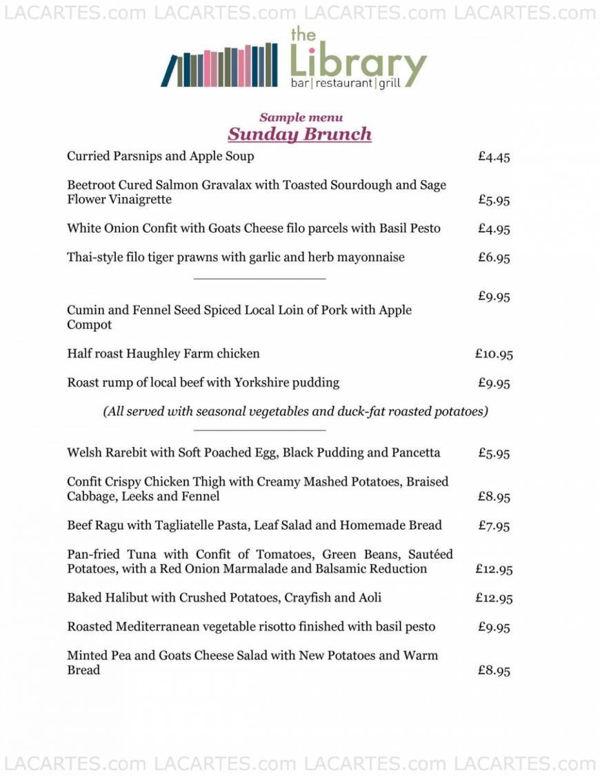 Pricelists of The Library Bar and grill 4A Guildhall Hill - Photo 14 of 18