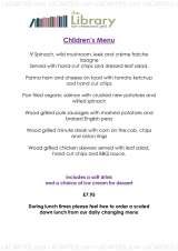 Menus & Prices, The Library Bar and grill, Norwich