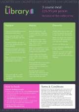Menus & Prices, The Library Bar and grill, Norwich