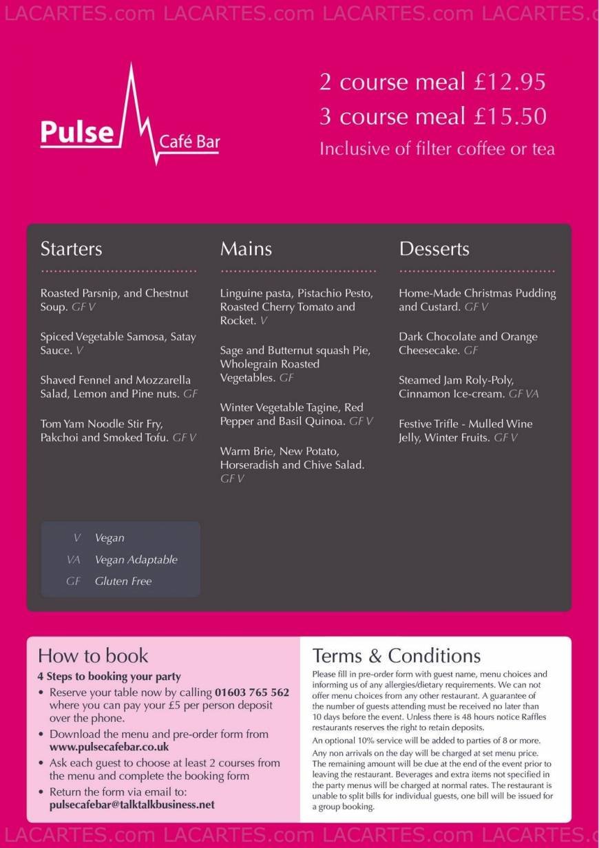  Pricelists of Pulse Cafe Bar The Old Fire Station Stables ,Labour in Vain Yard, Guildhall Hill - Photo 10 of 10