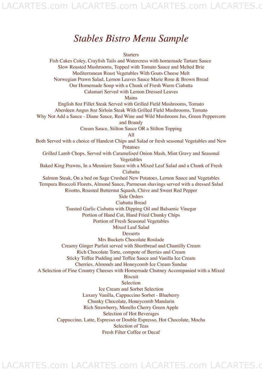  Pricelists of The Lobster Public House & Stables Restaurant 13 High Street - Photo 1 of 18