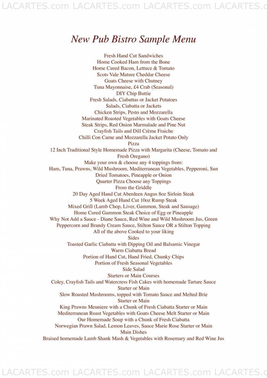  Pricelists of The Lobster Public House & Stables Restaurant 13 High Street - Photo 7 of 18