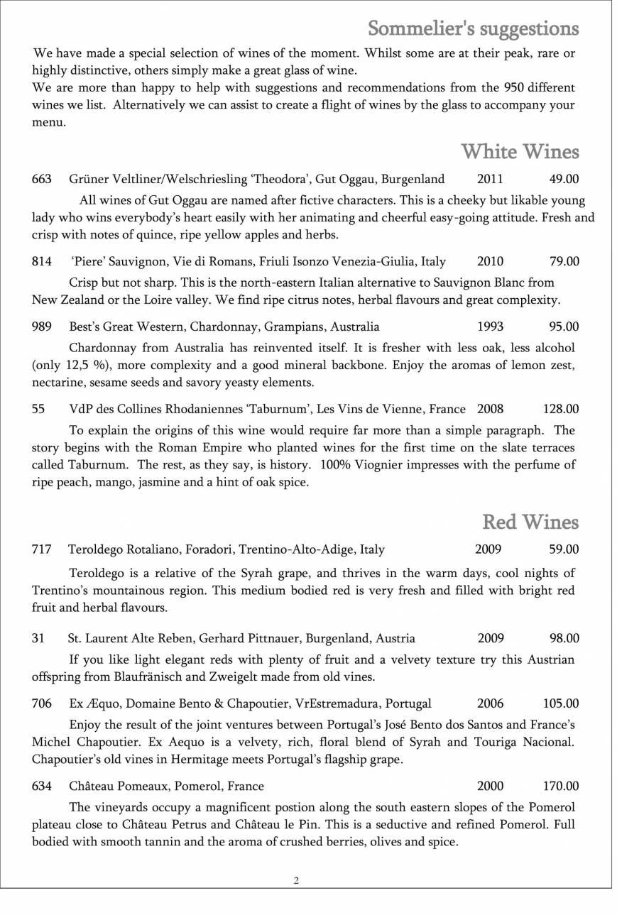  Pricelists of Restaurant Gordon Ramsay 68 Royal Hospital Road - Photo 26 of 39