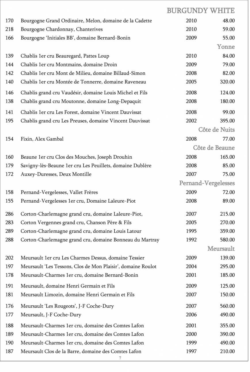  Pricelists of Restaurant Gordon Ramsay 68 Royal Hospital Road - Photo 28 of 39