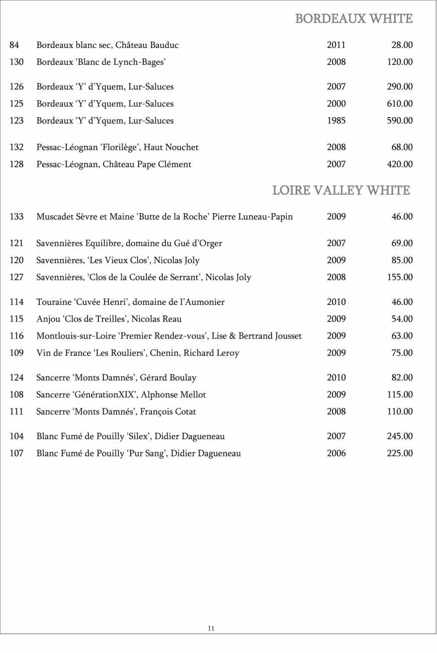  Pricelists of Restaurant Gordon Ramsay 68 Royal Hospital Road - Photo 30 of 39