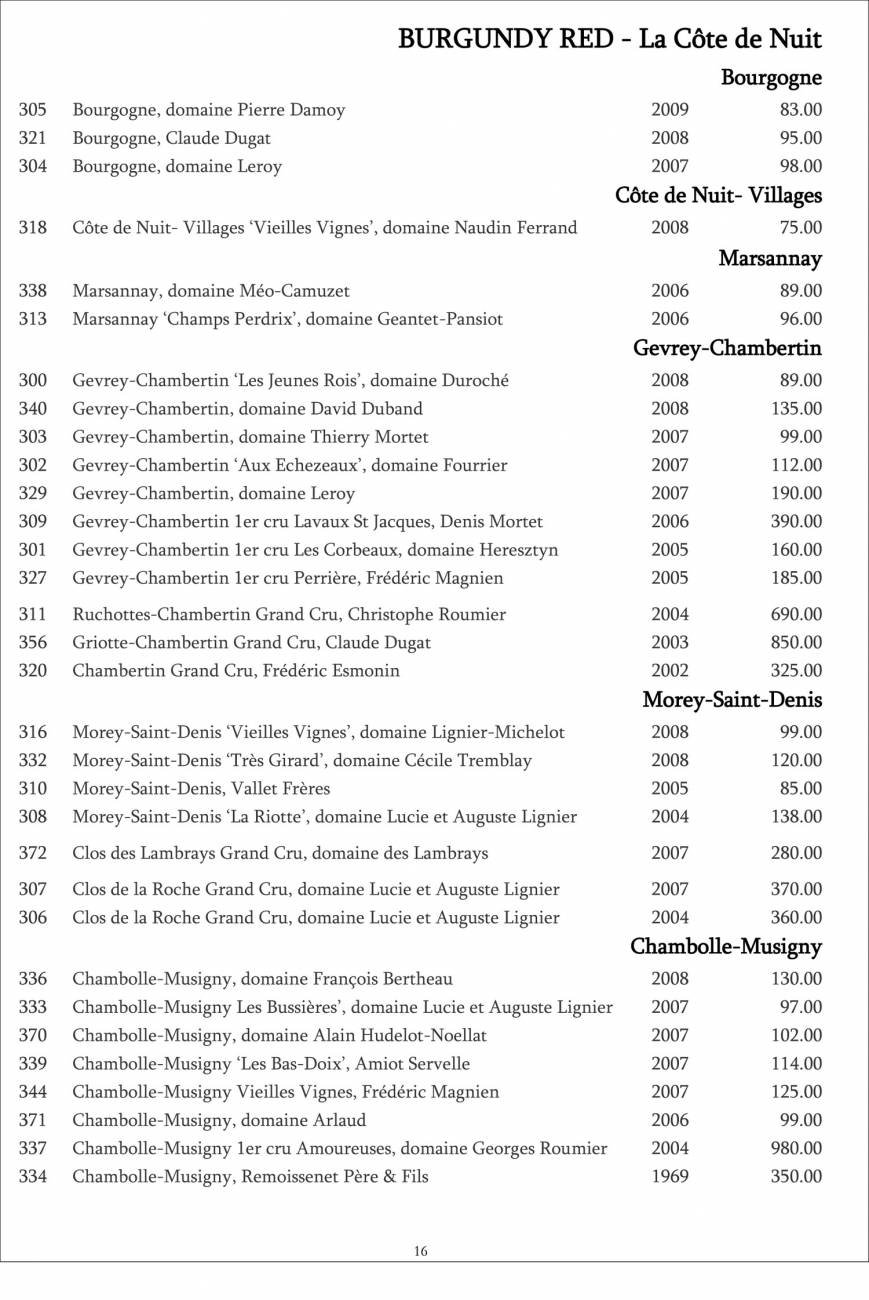  Pricelists of Restaurant Gordon Ramsay 68 Royal Hospital Road - Photo 33 of 39