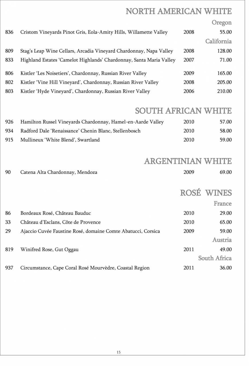  Pricelists of Restaurant Gordon Ramsay 68 Royal Hospital Road - Photo 39 of 39