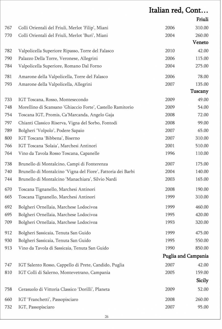  Pricelists of Restaurant Gordon Ramsay 68 Royal Hospital Road - Photo 5 of 39