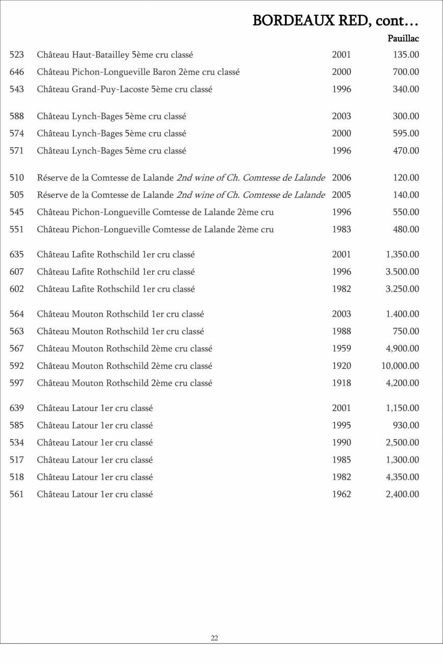  Pricelists of Restaurant Gordon Ramsay 68 Royal Hospital Road - Photo 6 of 39