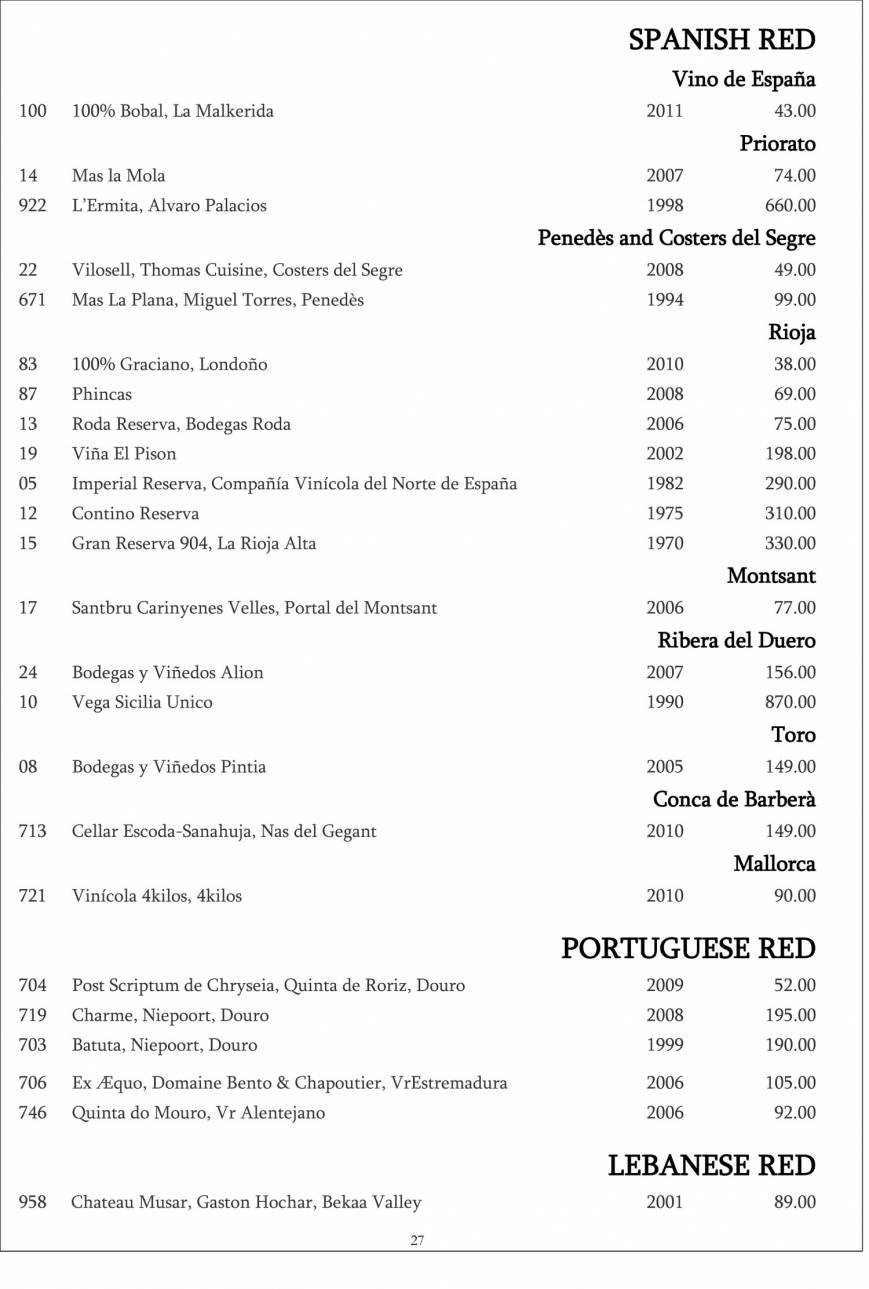  Pricelists of Restaurant Gordon Ramsay 68 Royal Hospital Road - Photo 7 of 39