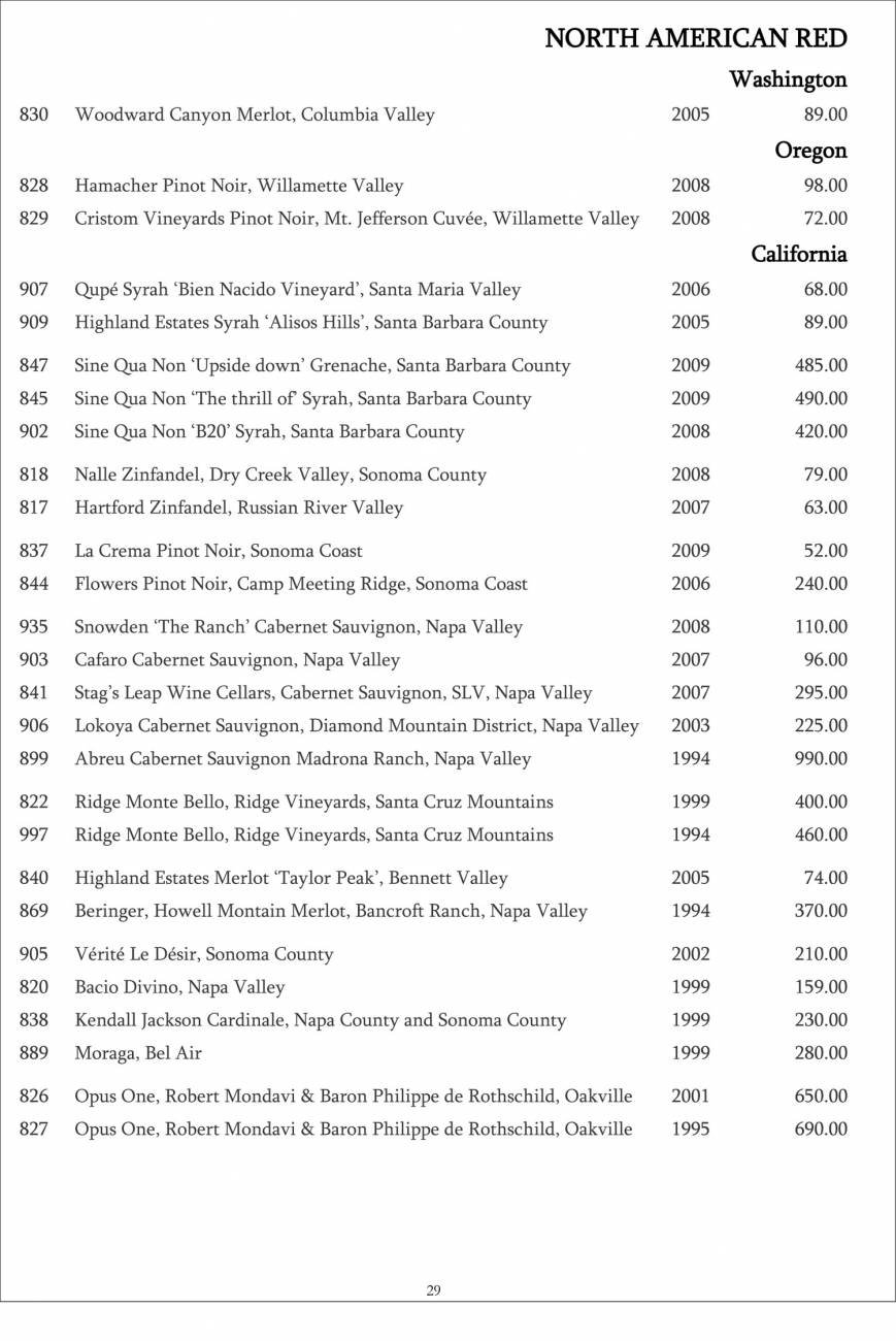  Pricelists of Restaurant Gordon Ramsay 68 Royal Hospital Road - Photo 1 of 39