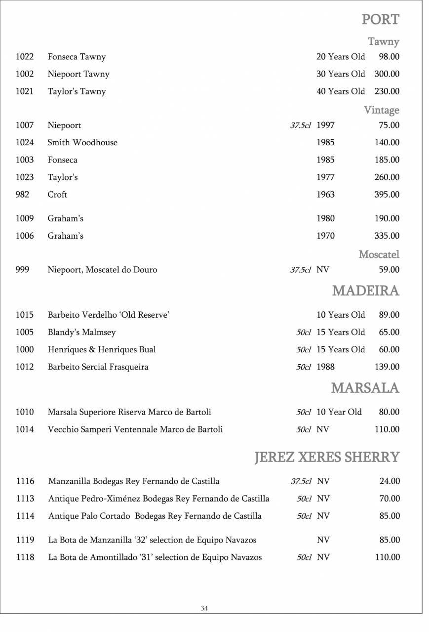  Pricelists of Restaurant Gordon Ramsay 68 Royal Hospital Road - Photo 14 of 39