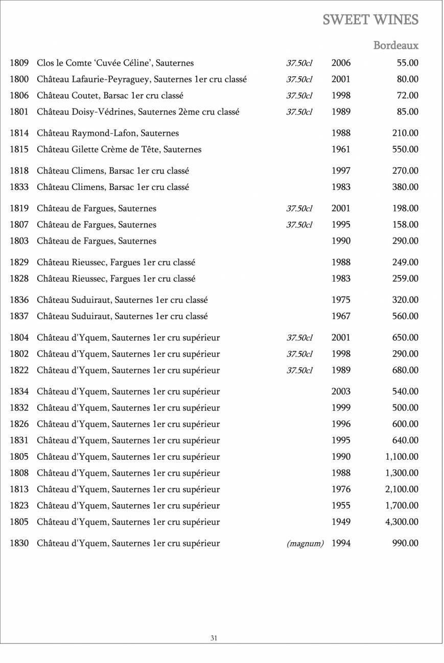  Pricelists of Restaurant Gordon Ramsay 68 Royal Hospital Road - Photo 15 of 39