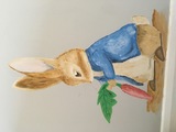 Peter Rabbit wall painting Vera Rush Murals Tintern Mews 