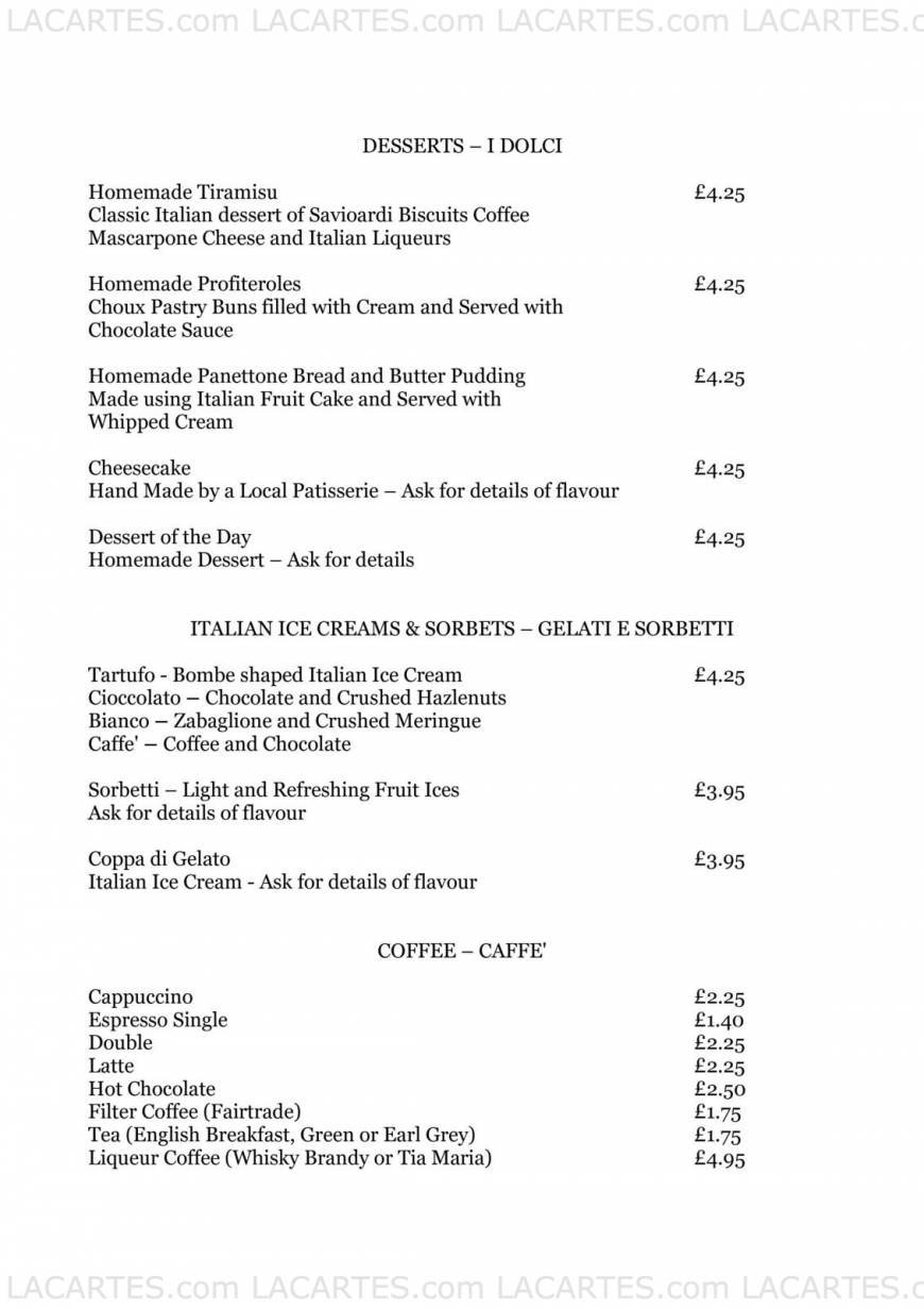  Pricelists of La Pergola Restaurant At The Wheatsheaf Cambridge Road - Photo 19 of 22