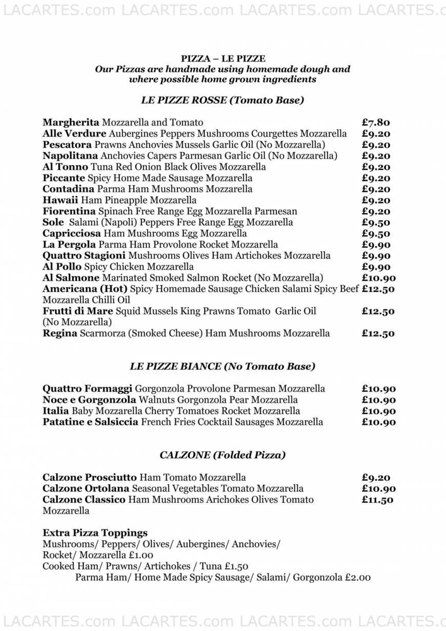  Pricelists of La Pergola Restaurant At The Wheatsheaf Cambridge Road - Photo 14 of 22