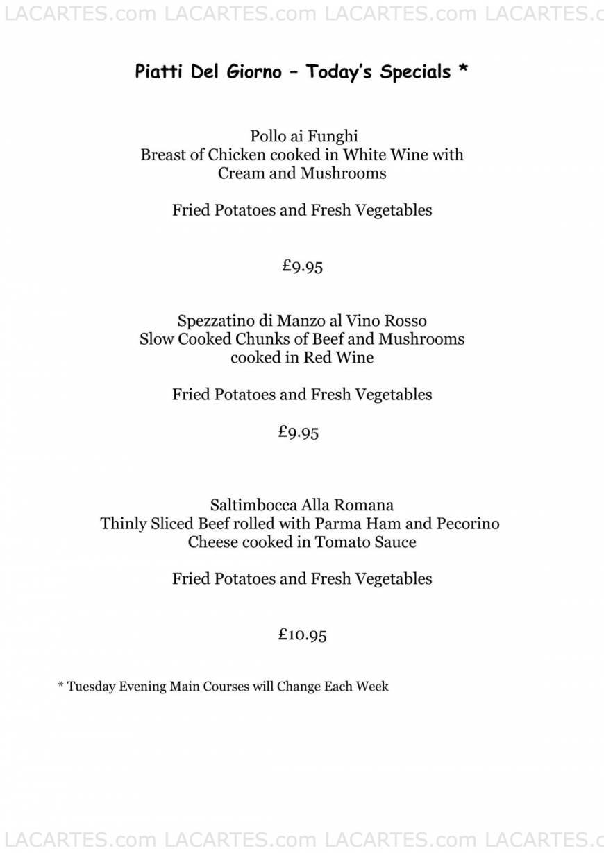  Pricelists of La Pergola Restaurant At The Wheatsheaf Cambridge Road - Photo 11 of 22