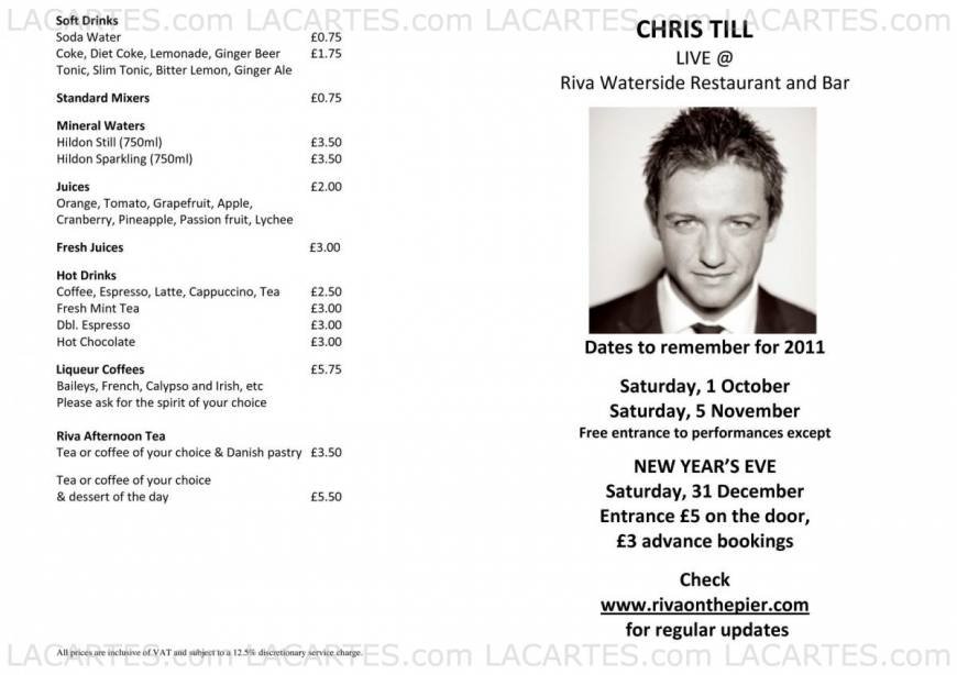  Pricelists of Riva Waterside Restaurant & Bar Town Pier, West Street - Photo 6 of 15