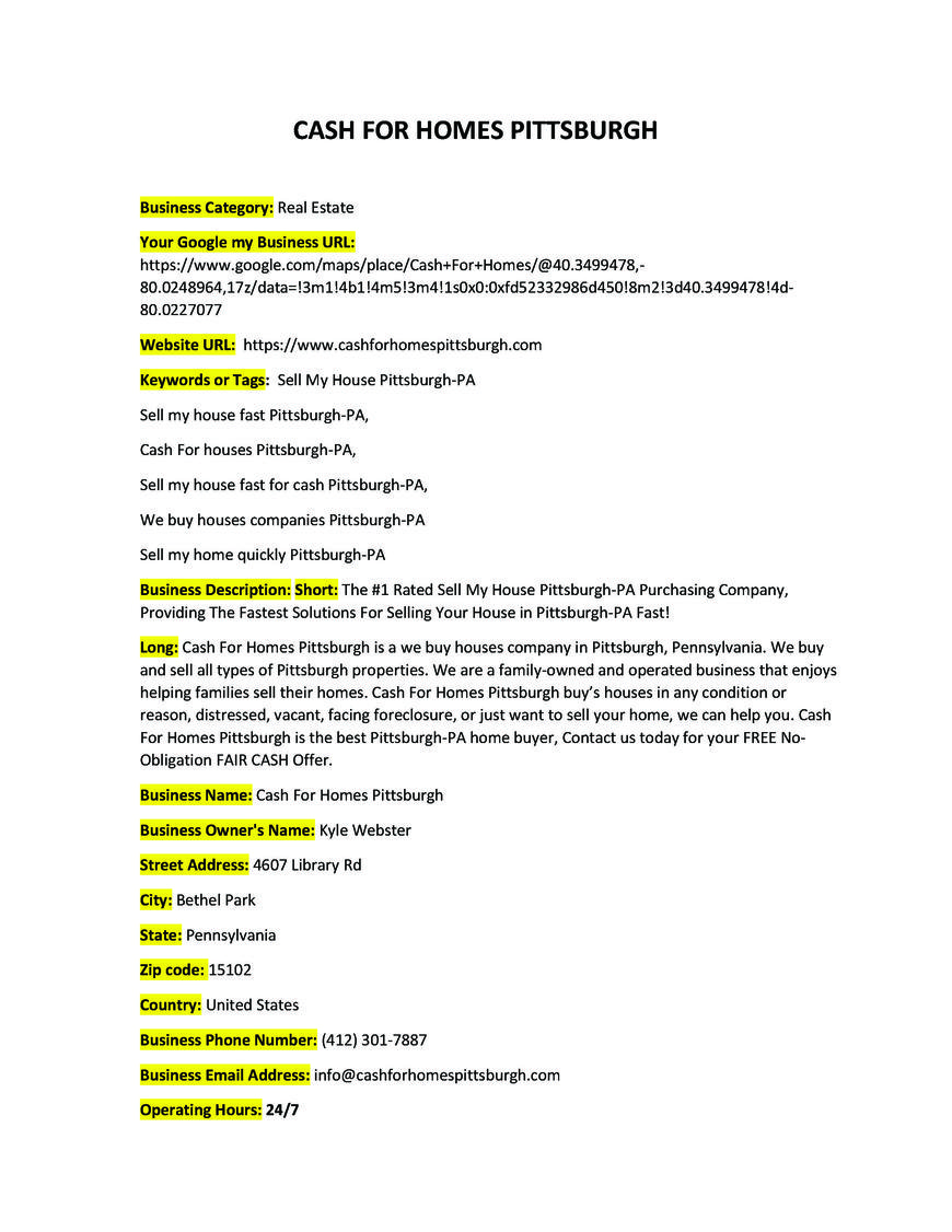  Pricelists of Cash For Homes Pittsburgh 4607 Library Rd - Photo 1 of 2