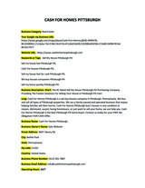 Menus & Prices, Cash For Homes Pittsburgh, Bethel Park