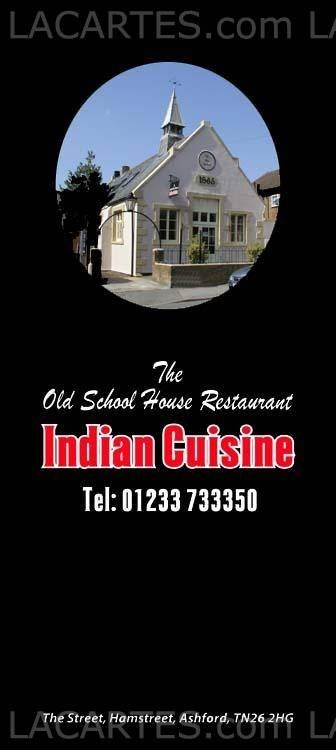  Pricelists of The Old School House Indian Restaurant The Street, Ham Street - Photo 1 of 11
