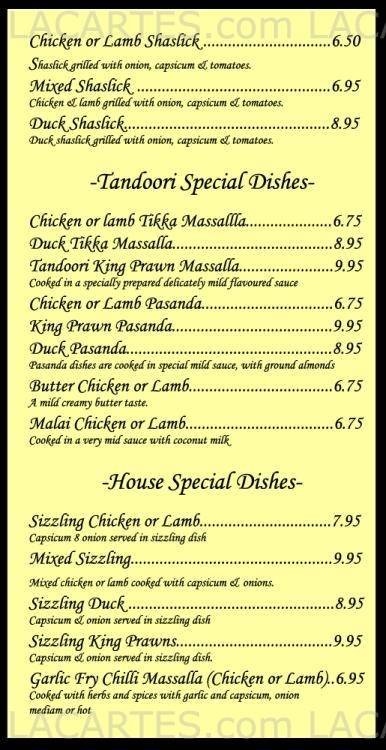  Pricelists of The Old School House Indian Restaurant The Street, Ham Street - Photo 3 of 11