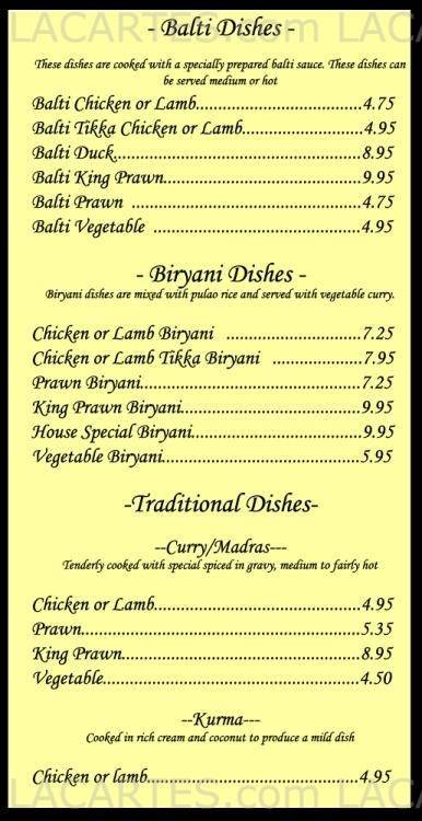  Pricelists of The Old School House Indian Restaurant The Street, Ham Street - Photo 4 of 11