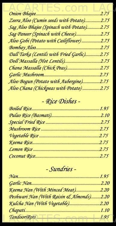 Pricelists of The Old School House Indian Restaurant The Street, Ham Street - Photo 8 of 11