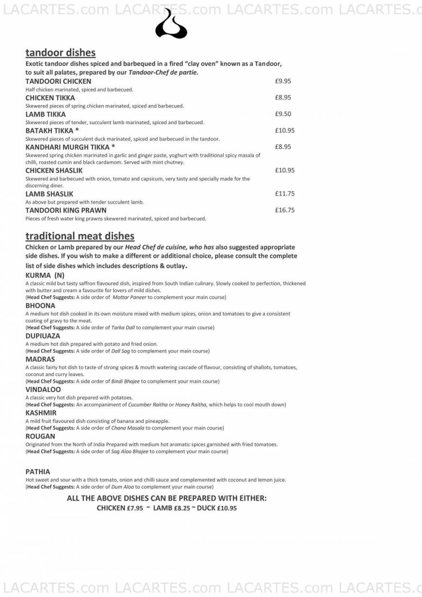  Pricelists of Nizam Indian Restaurant 42 - 44 High Street - Photo 3 of 10