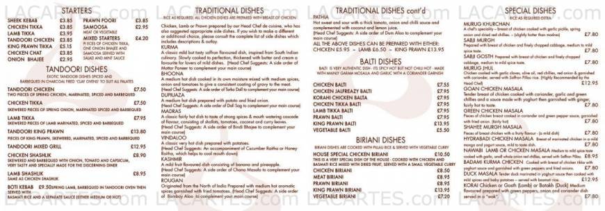  Pricelists of Nizam Indian Restaurant 42 - 44 High Street - Photo 7 of 10