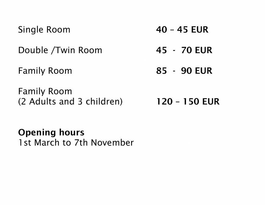  Pricelists of Atlantic Wave House B & B Mweenish Island, - Photo 1 of 1