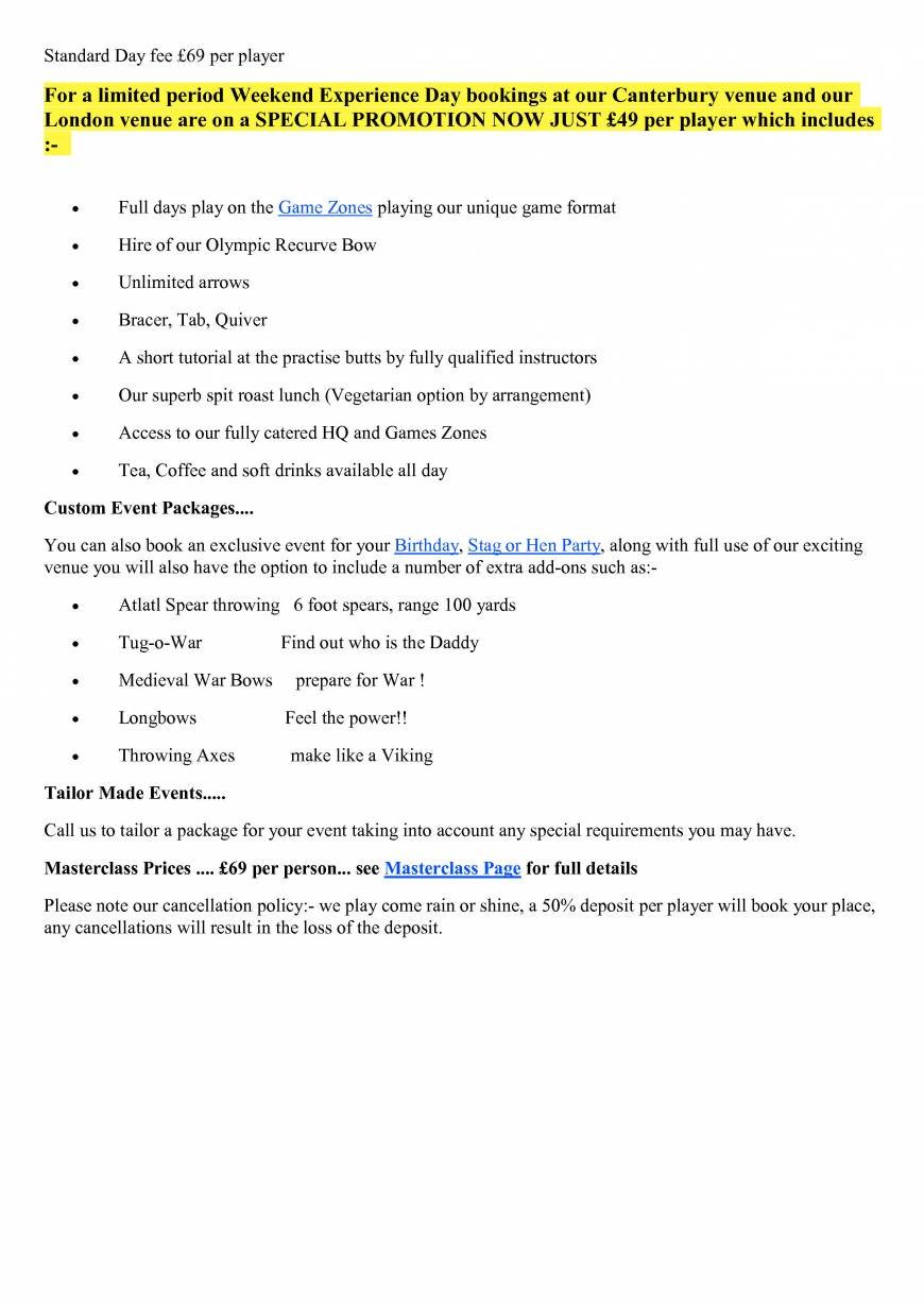  Pricelists of Robin Hood Events Ltd Goose Farm - Photo 1 of 2