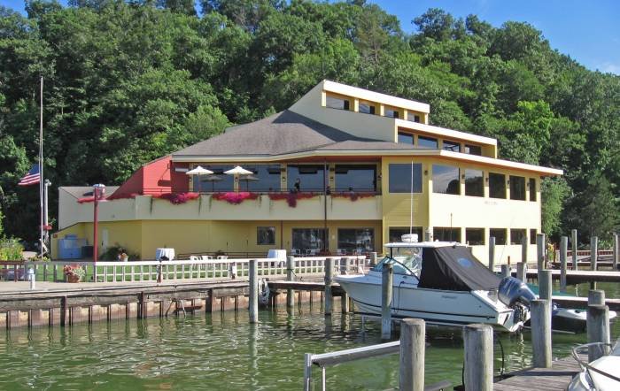Courtesy boat docking while dining at the Piper Profile Photos of Piper Restaurant and Banquet Venue 2225 South Shore Drive - Photo 1 of 16