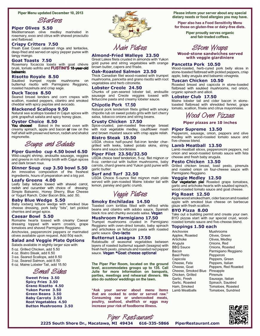  Pricelists of Piper Restaurant and Banquet Venue 2225 South Shore Drive - Photo 3 of 4
