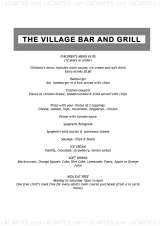 Menus & Prices, The Village Bar and Grill Billericay, Billericay