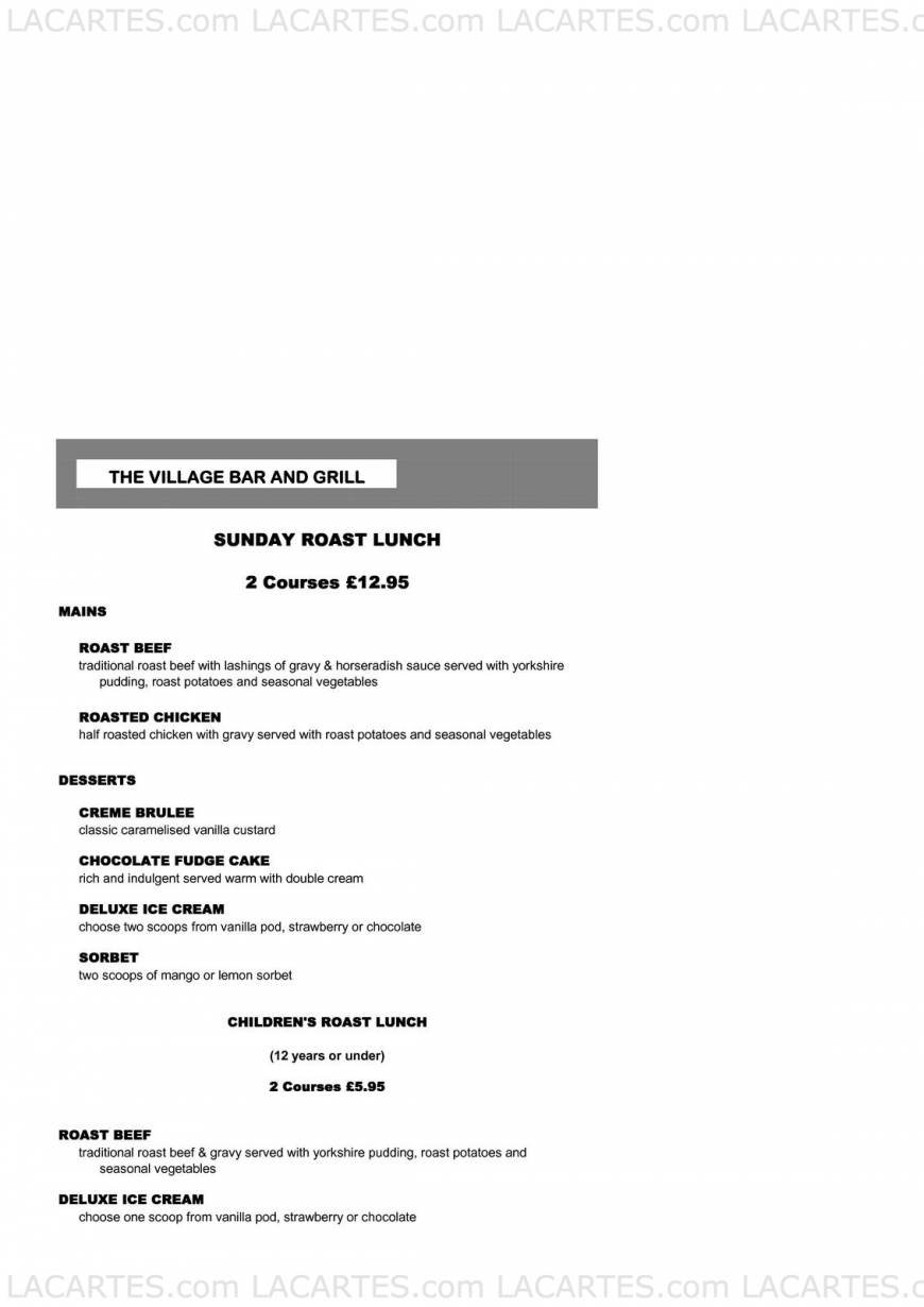  Pricelists of The Village Bar and Grill Hornchurch 72 Station Lane - Photo 8 of 11