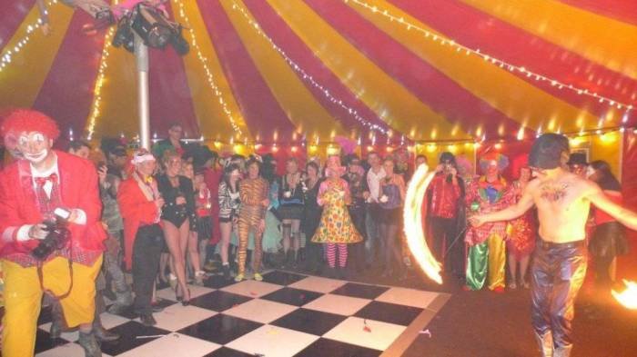 adult circus theme party marquee hire of Bigtopmania Swallowcroft, Chapmans well - Photo 42 of 57