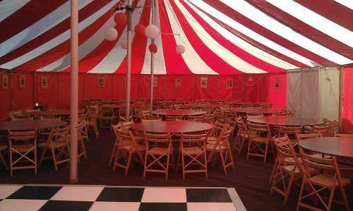 round table seating in marquee marquee hire of Bigtopmania Swallowcroft, Chapmans well - Photo 50 of 57