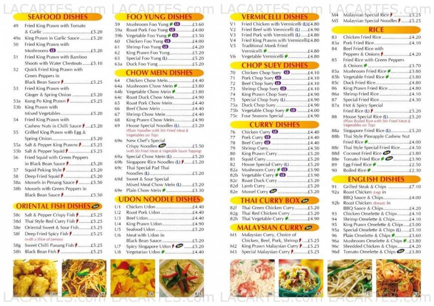  Pricelists of Ocean Dragon in Campkin Road 88 Campkin Road  - Photo 4 of 4