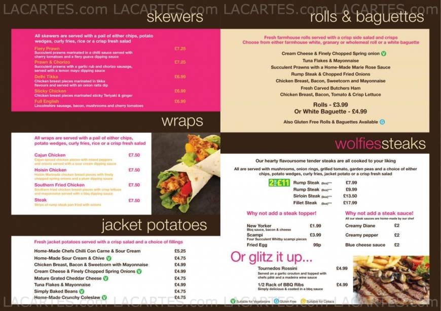  Pricelists of Wolfies Wine Bar and Restaurant 6 South Parade - Photo 3 of 7